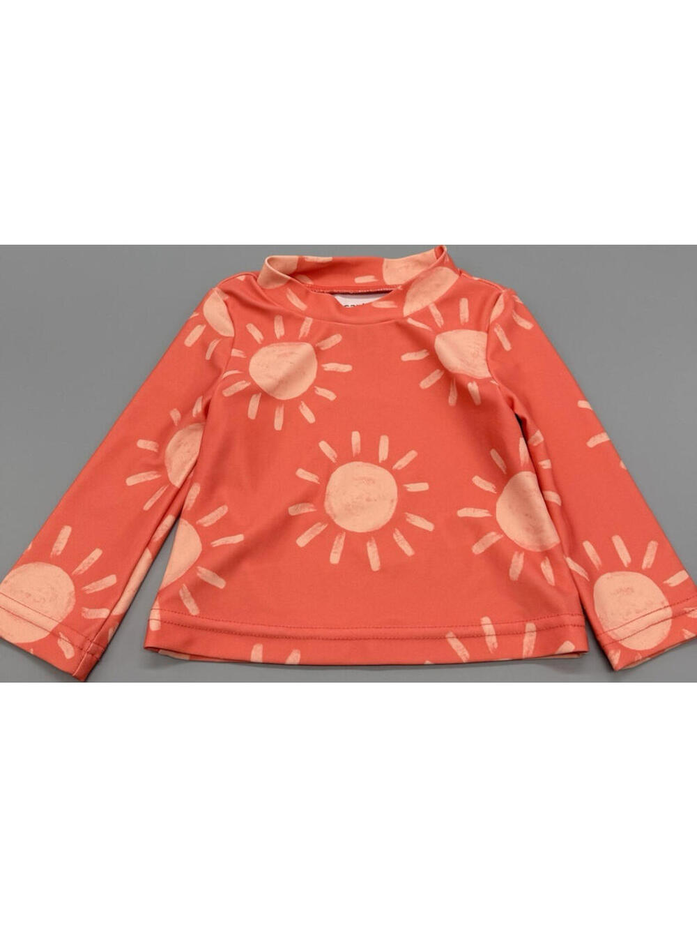 Carter's Sun Print Orange Long Sleeve Pullover T-Shirt 6m Baby Unisex